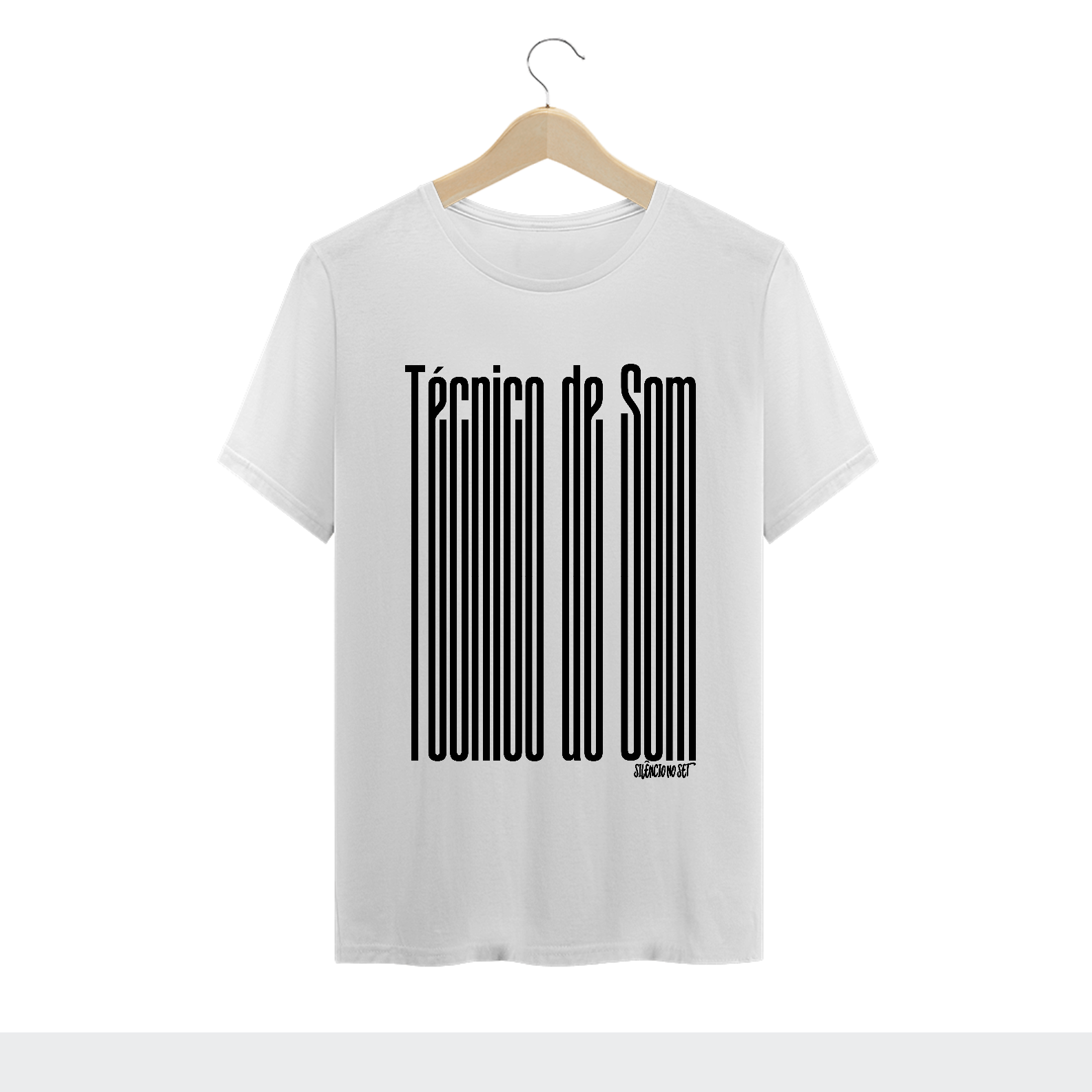 Camiseta Técnico de som II | Branca | Cinza