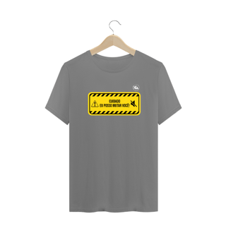 Nome do produto Camiseta Educa Áudio Cuidado! Plus Size