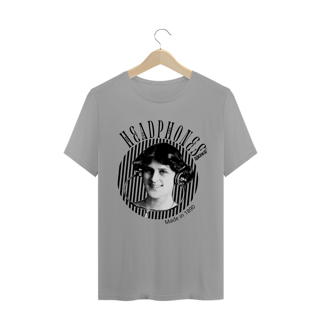 Nome do produto Camiseta Headphone | Branca | Cinza
