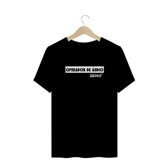 Camiseta Plus Size Operador de áudio | Preta