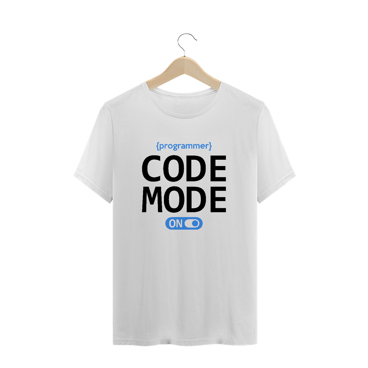 Nome do produto: CAMISETA CODE MODE ON BRANCA
