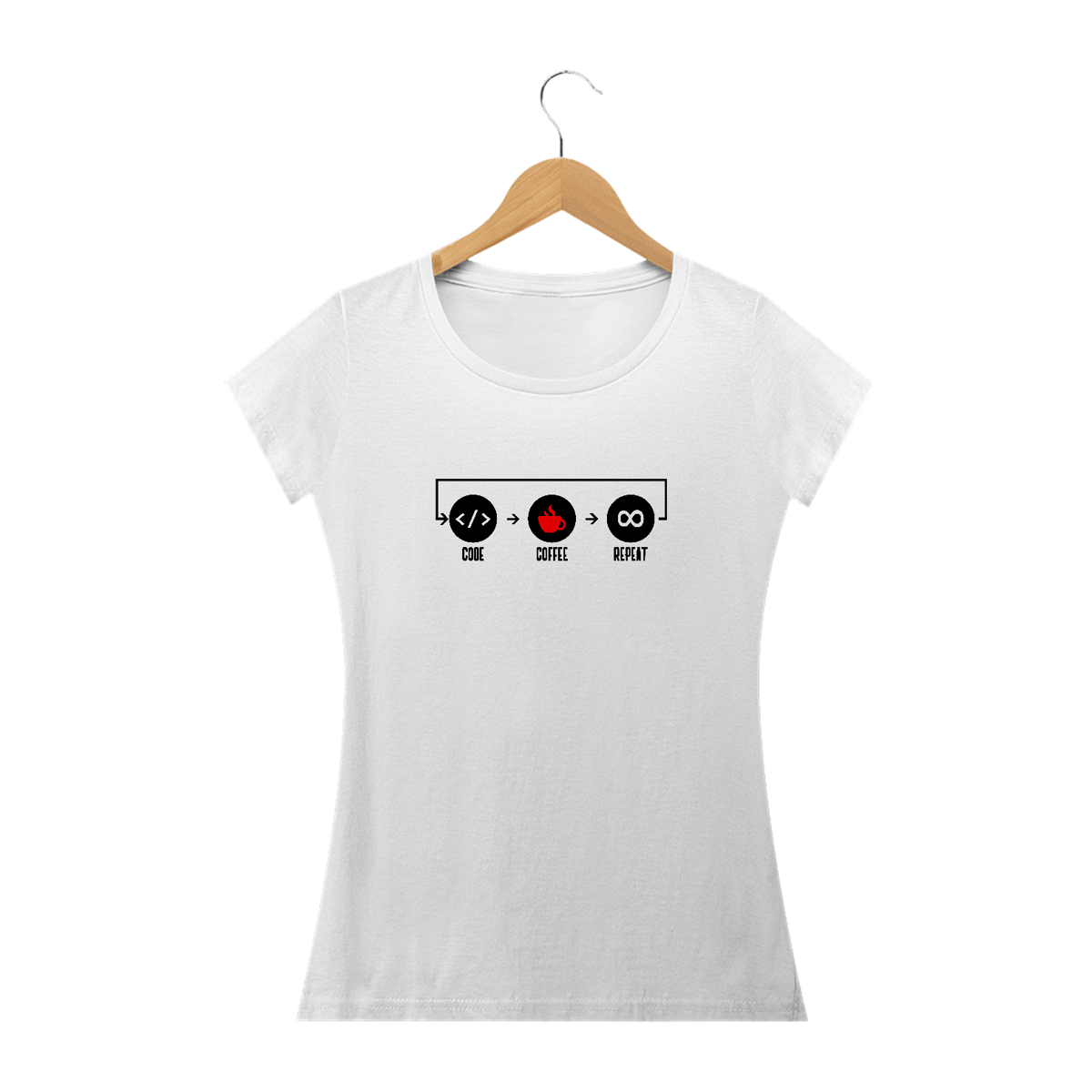 Nome do produto: BABY LONG CODE, COFFEE, REPEAT BRANCA