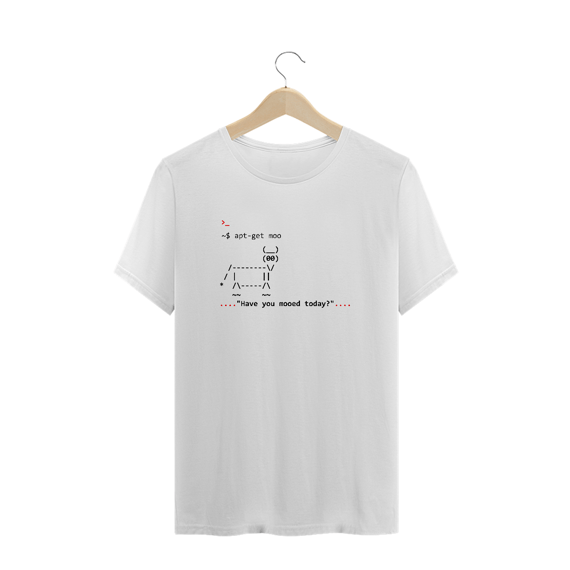CAMISETA APT-GET MOO BRANCA