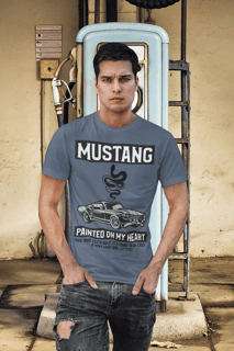 CAMISETA ESTONADA AZUL MARINHO  MUSTANG