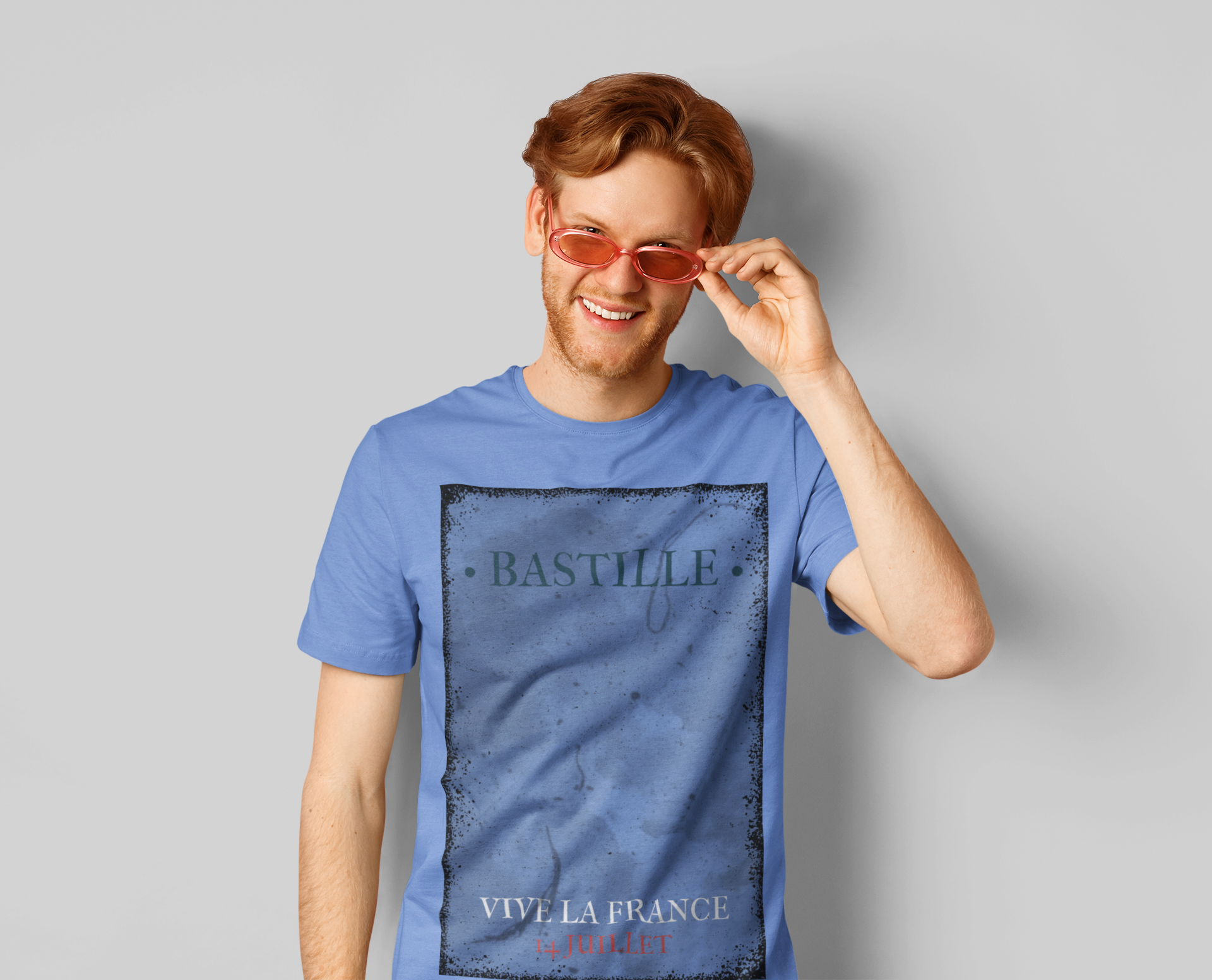 CAMISETA ESTONADA AZUL ROYAL  BASTILLE