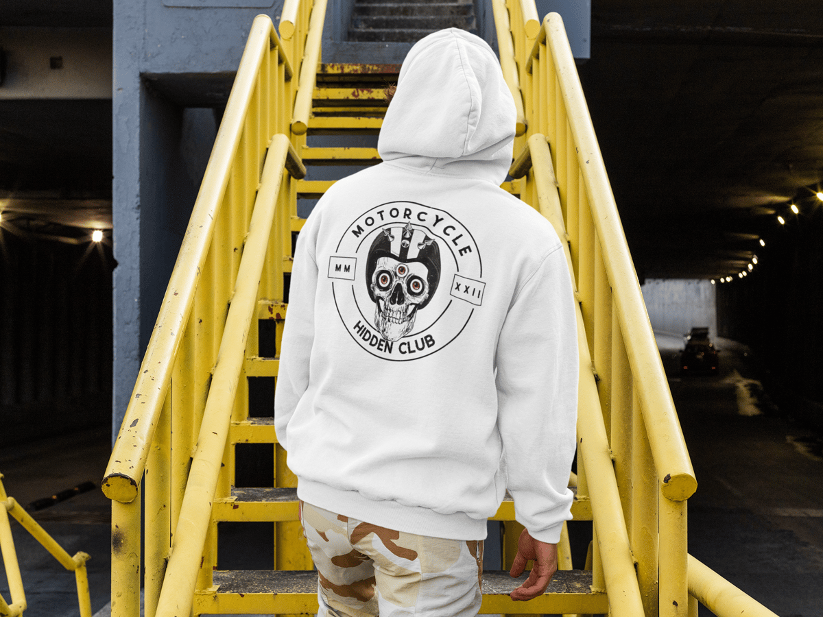 Nome do produto: MOLETOM C/ ZÍPER BRANCO MOTORCYCLE