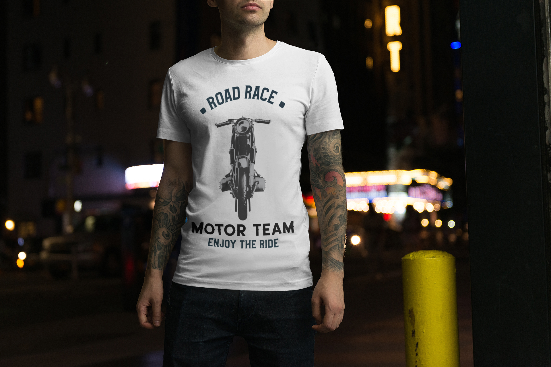 CAMISETA MASCULINA PRIME BRANCA  ROAD RACE