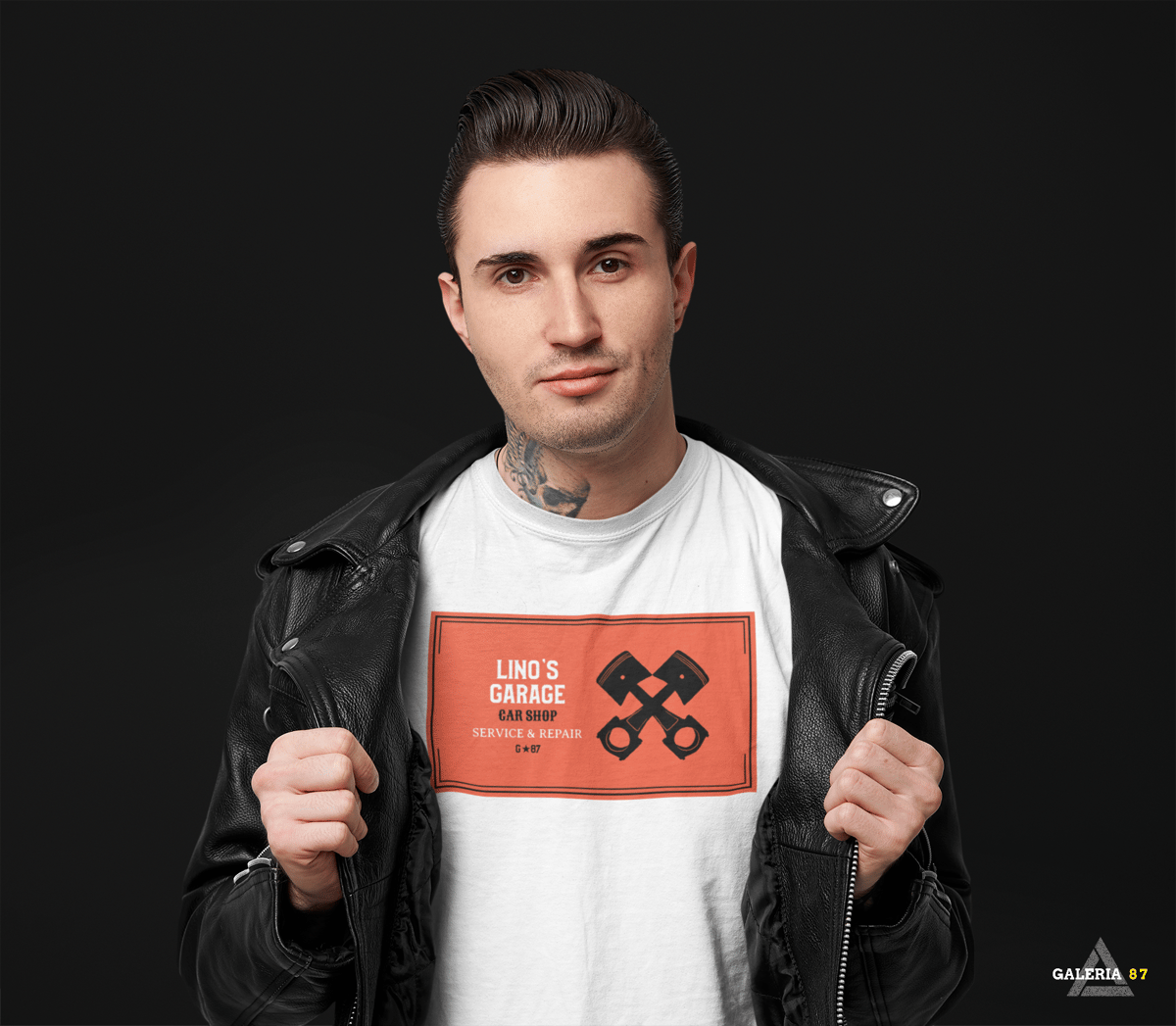 Nome do produto: CAMISETA MASCULINA BRANCA PREMIUM CAR SHOP  G★87