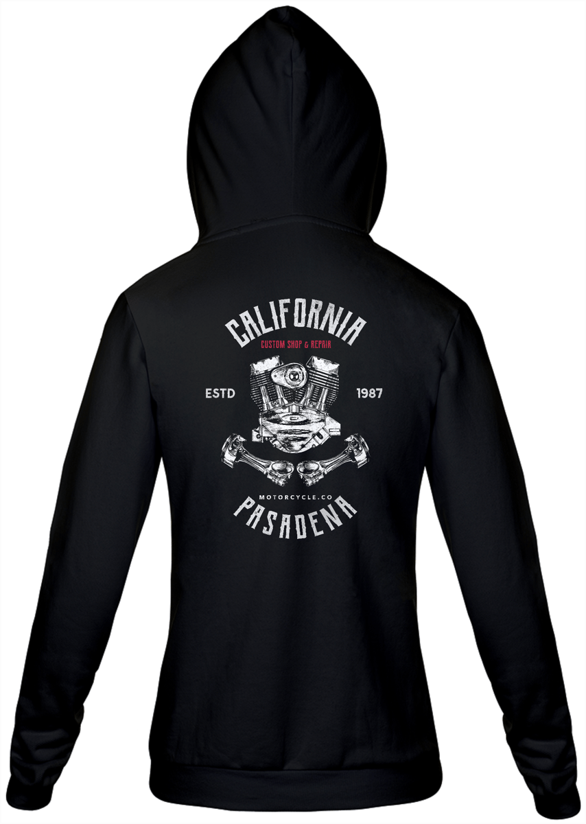 Nome do produto: MOLETOM UNISSEX C/ ZÍPER PRETO COLEÇÃO CALIFORNIA ROAD  CALIFORNIA PASADENA