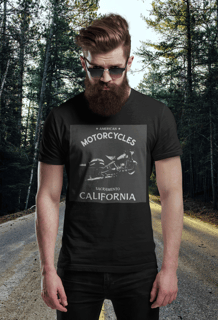 CAMISETA MASCULINA PRIME COLEÇÃO CALIFORNIA ROAD  AMERICAN MOTORCYCLES