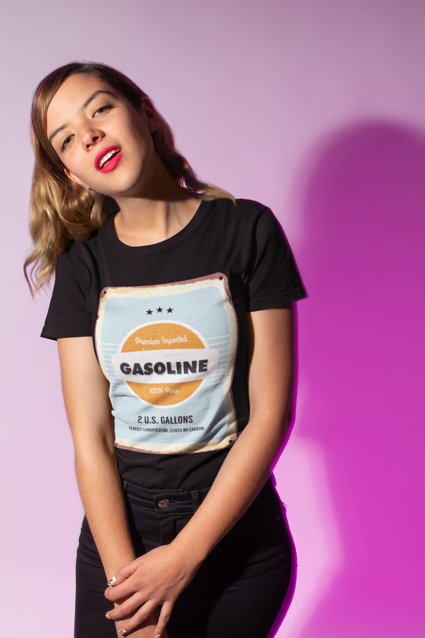 CAMISETA FEMININA BABY LONG PRIME  GASOLINE  G★87