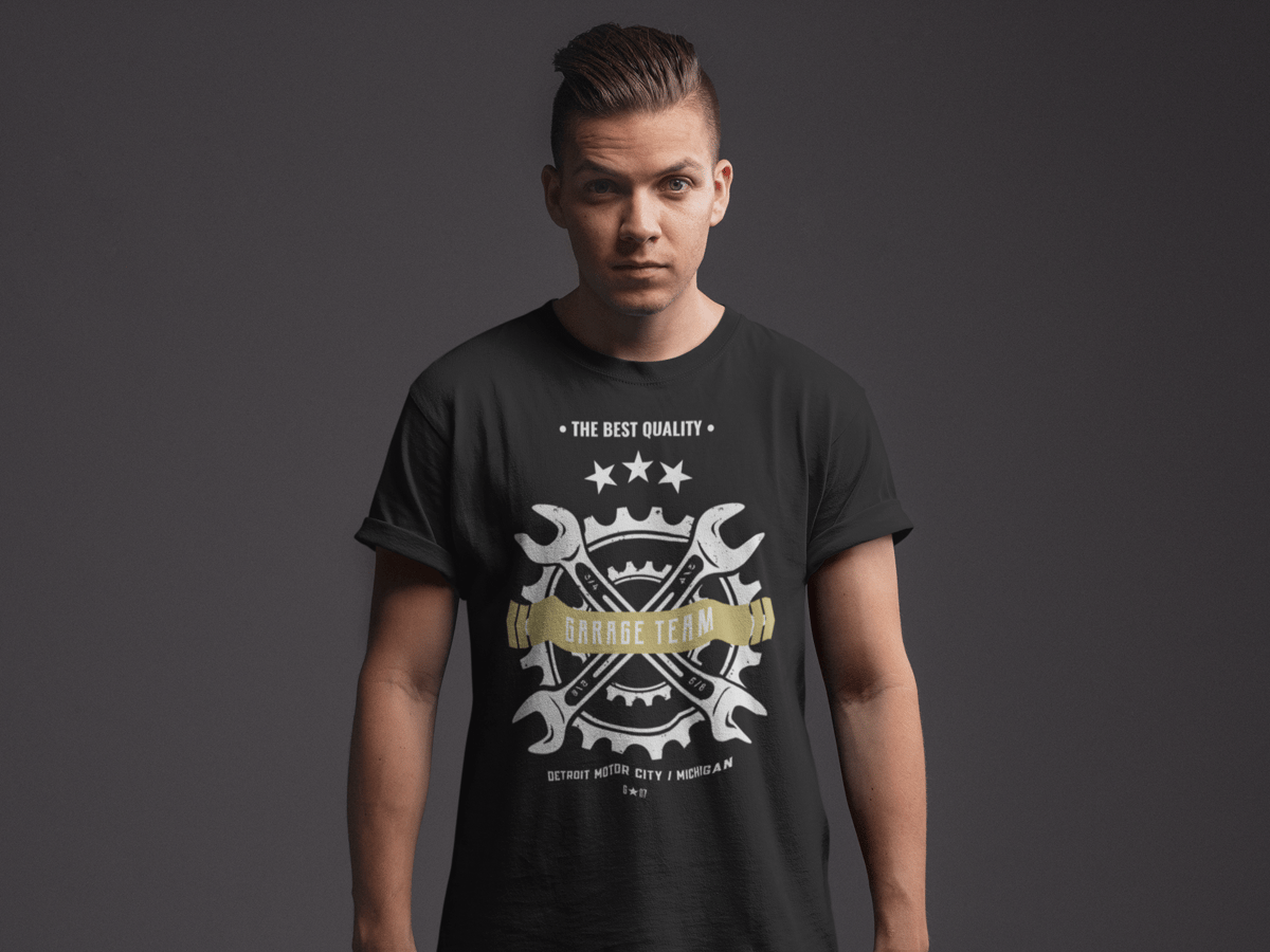 Nome do produto: CAMISETA MASCULINA PRIME PRETA  GARAGE TEAM G★87