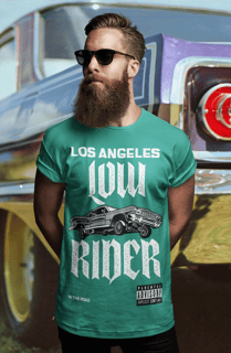 CAMISETA ESTONADA VERDE BANDEIRA  LOS ANGELES