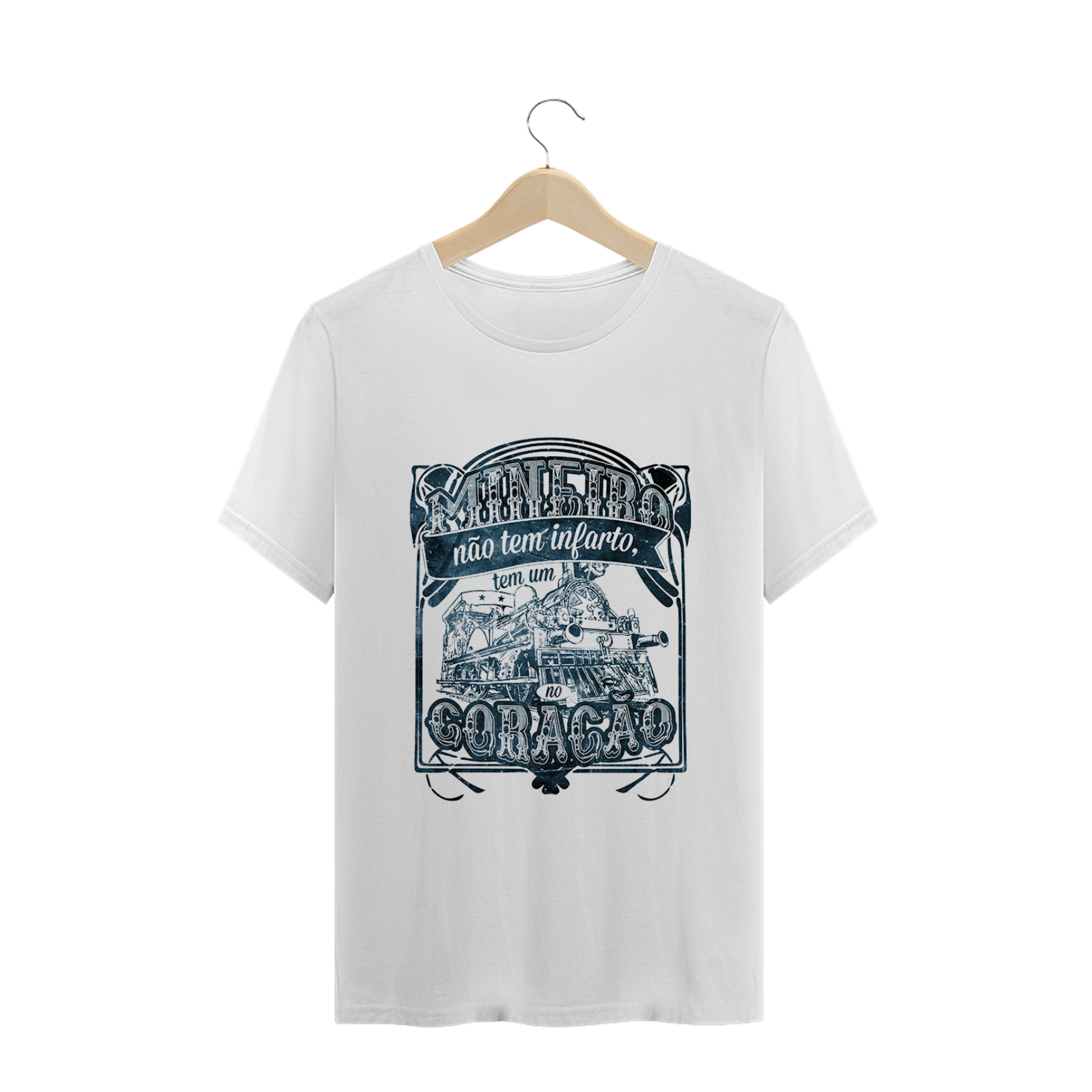 Camiseta Mineiro não tem infarto, tem um trem no coração