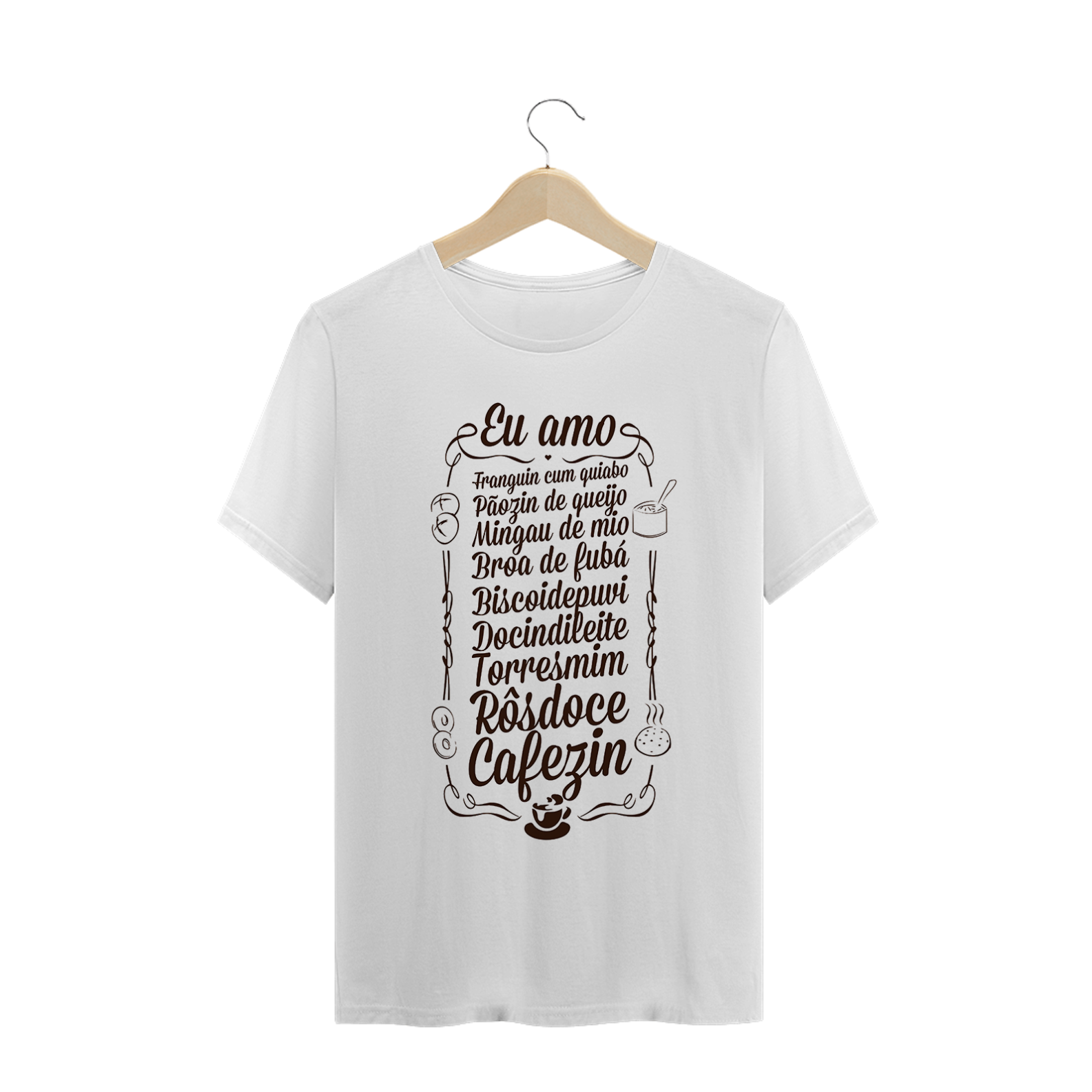 Camiseta eu amo a culinária mineira