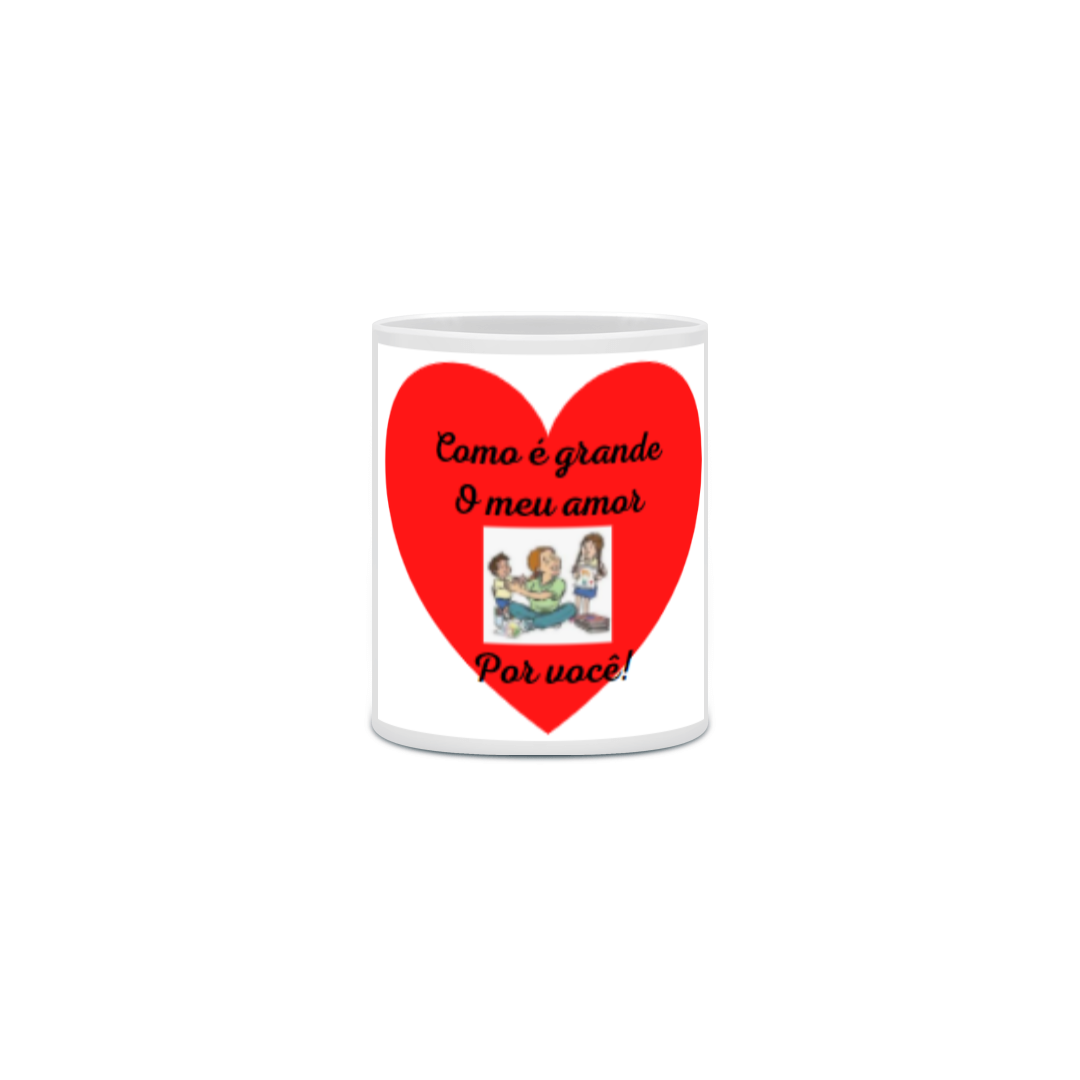Nome do produto: Caneca grande coração