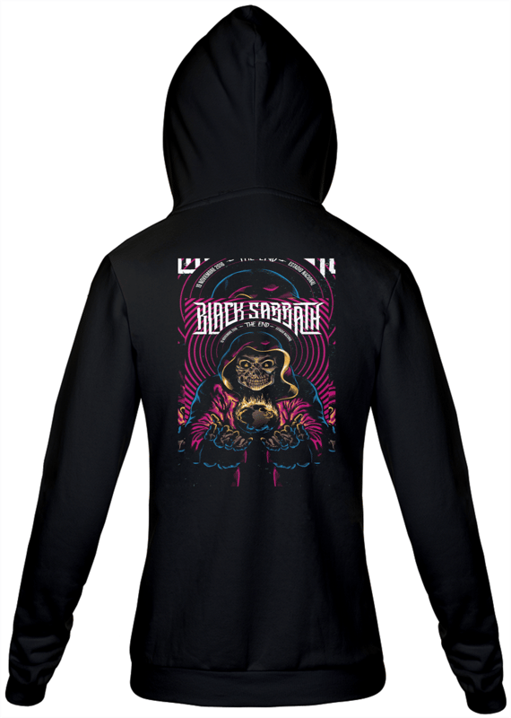 Moletom com Zíper Unissex Black Sabbath