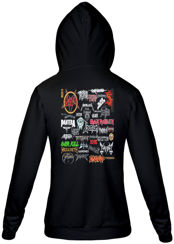 Moletom com Zíper Unissex Lendas do Metal