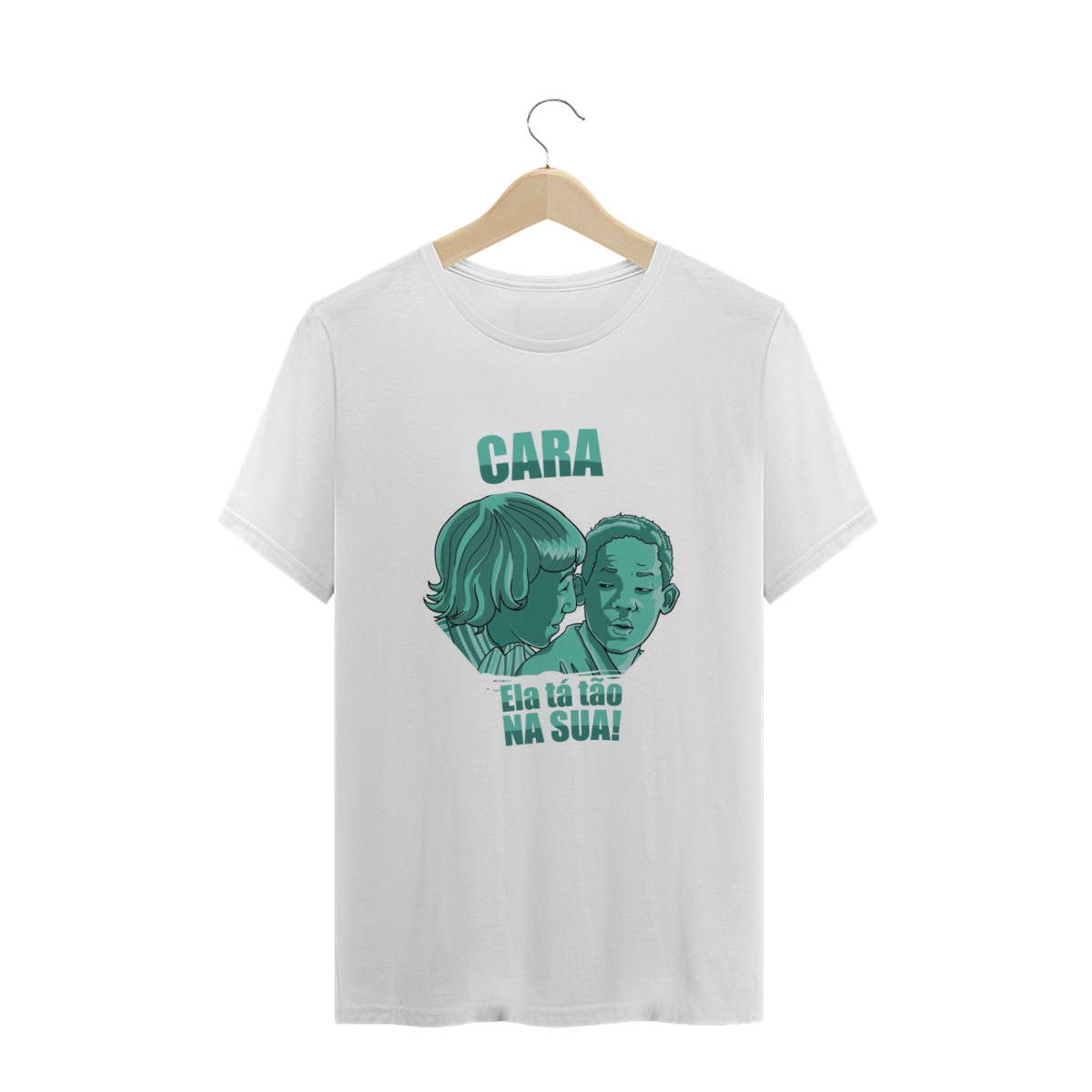 Nome do produto: T-Shirt Plus Size ▸ Cara, ela tá tão na sua