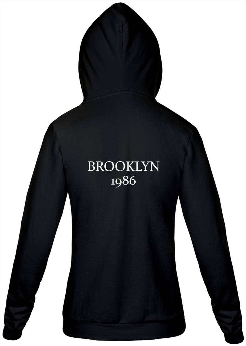 Nome do produto: Moletom com Zíper Unissex  ▸ Brooklyn 1986