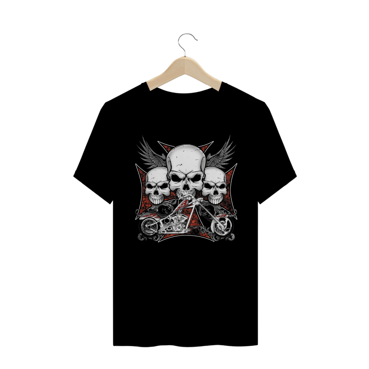 Nome do produto: Caveiras - Camisa Caveira Moto