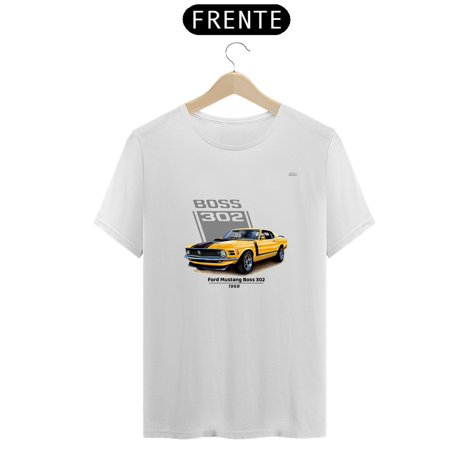 Camiseta ART Prime Masculina Ford Mustang Boss 302 1969