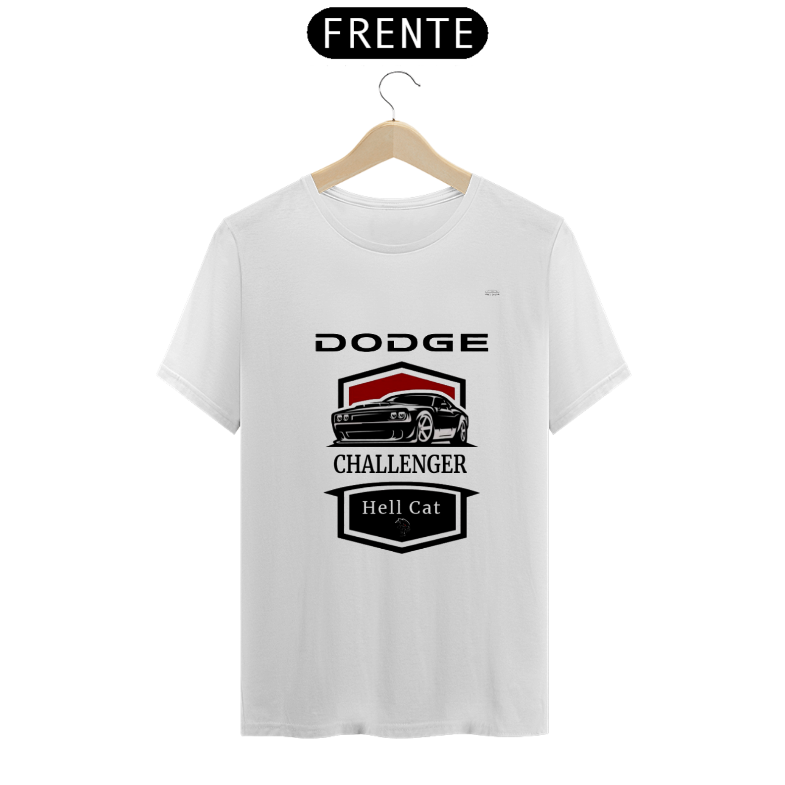 Camiseta ART Prime Masculina Dodge Challenger Hell Cat