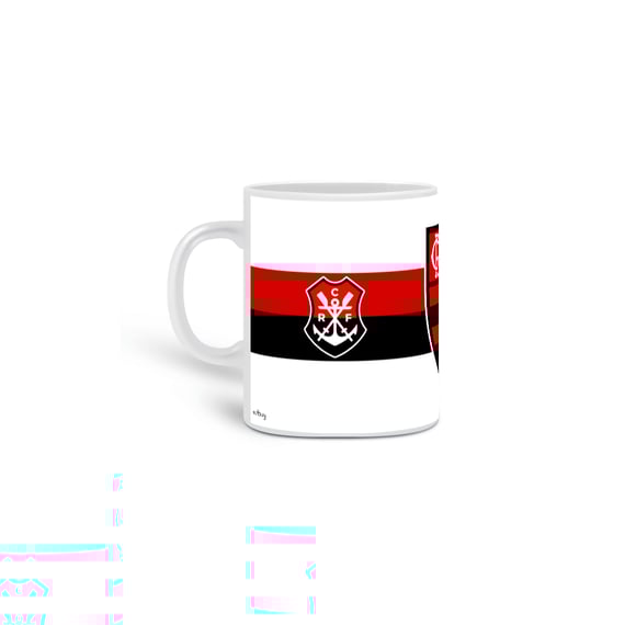 Caneca Flamengo Branca - Escudos