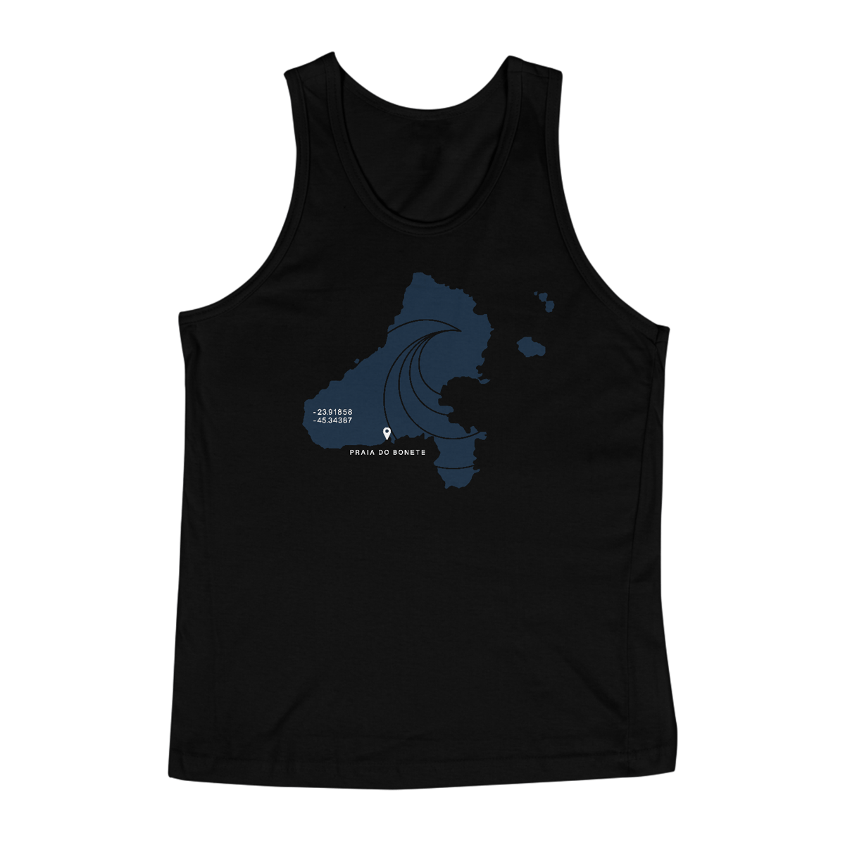 Nome do produto: Regata Classic Mapa Azul