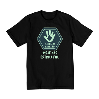 Camiseta ABRAÇO E BEIJO (petróleo e verde água)