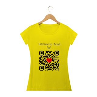 Nome do produto Camiseta QR Code Eu te Amo Feminino