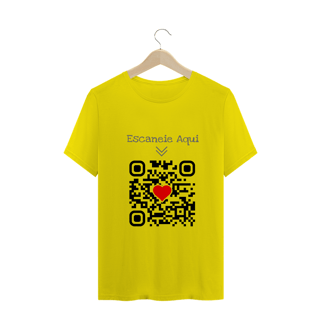 Nome do produto Camiseta QR Code Eu te Amo Masculino