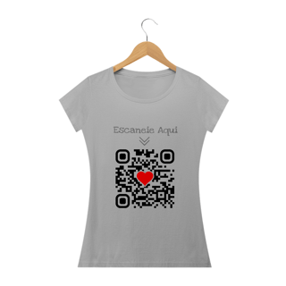 Nome do produto Camiseta QR Code Eu te Amo Feminino