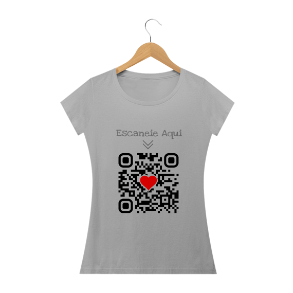 Camiseta QR Code Eu te Amo Feminino