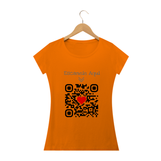 Nome do produto Camiseta QR Code Eu te Amo Feminino