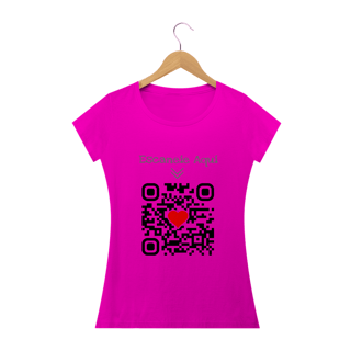 Nome do produto Camiseta QR Code Eu te Amo Feminino