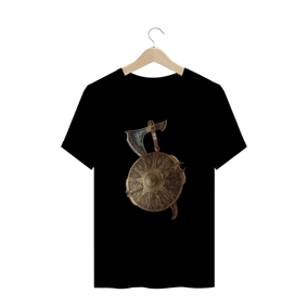 Nome do produto  Camiseta - God of War - Machado Leviatã e Escudo