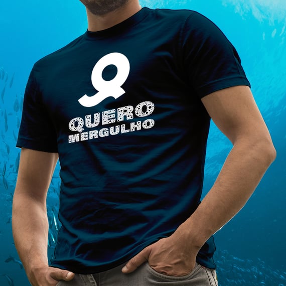 Camiseta Logo Quero Mergulho