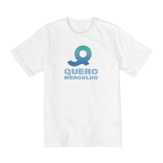 Camiseta Infantil Logo Quero Mergulho (10 a 14 anos)