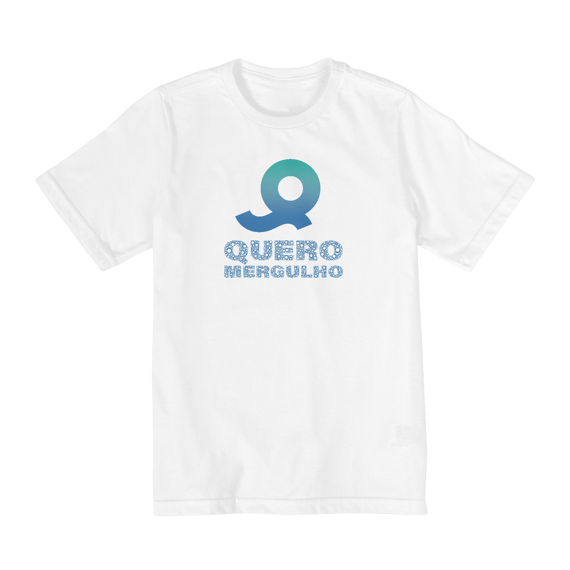 Camiseta Infantil Logo Quero Mergulho (10 a 14 anos)