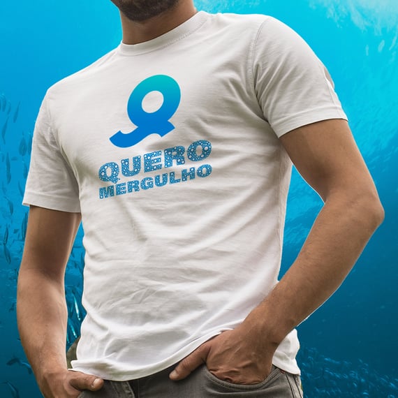 Camiseta Logo Quero Mergulho