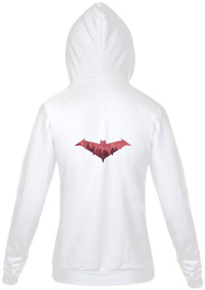 Nome do produto Moletom com zíper UNISSEX Capuz Vermelho Emblema Gotham City