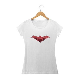 Nome do produto Camiseta FEMININA Capuz Vermelho Emblema Gotham City