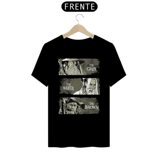 Nome do produto CAMISETA CINZA, BRANCO E MARROM