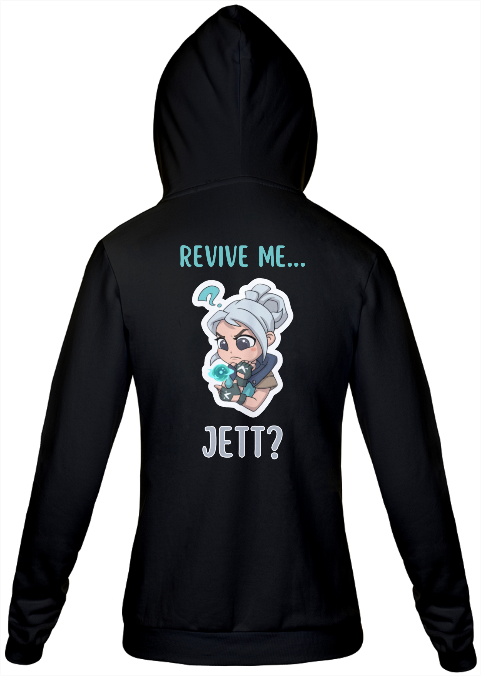 Revive me Jett valorant moletom com zíper unissex