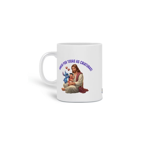 Caneca Jesus Lillo & Stitch