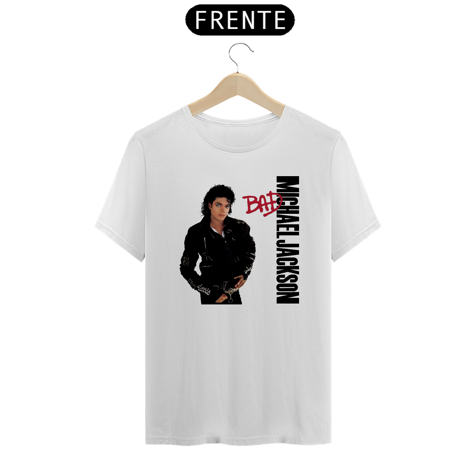 camiseta michael jsckson - bad (branca)