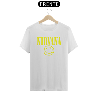 Nome do produto camiseta nirvana - logo amarelo