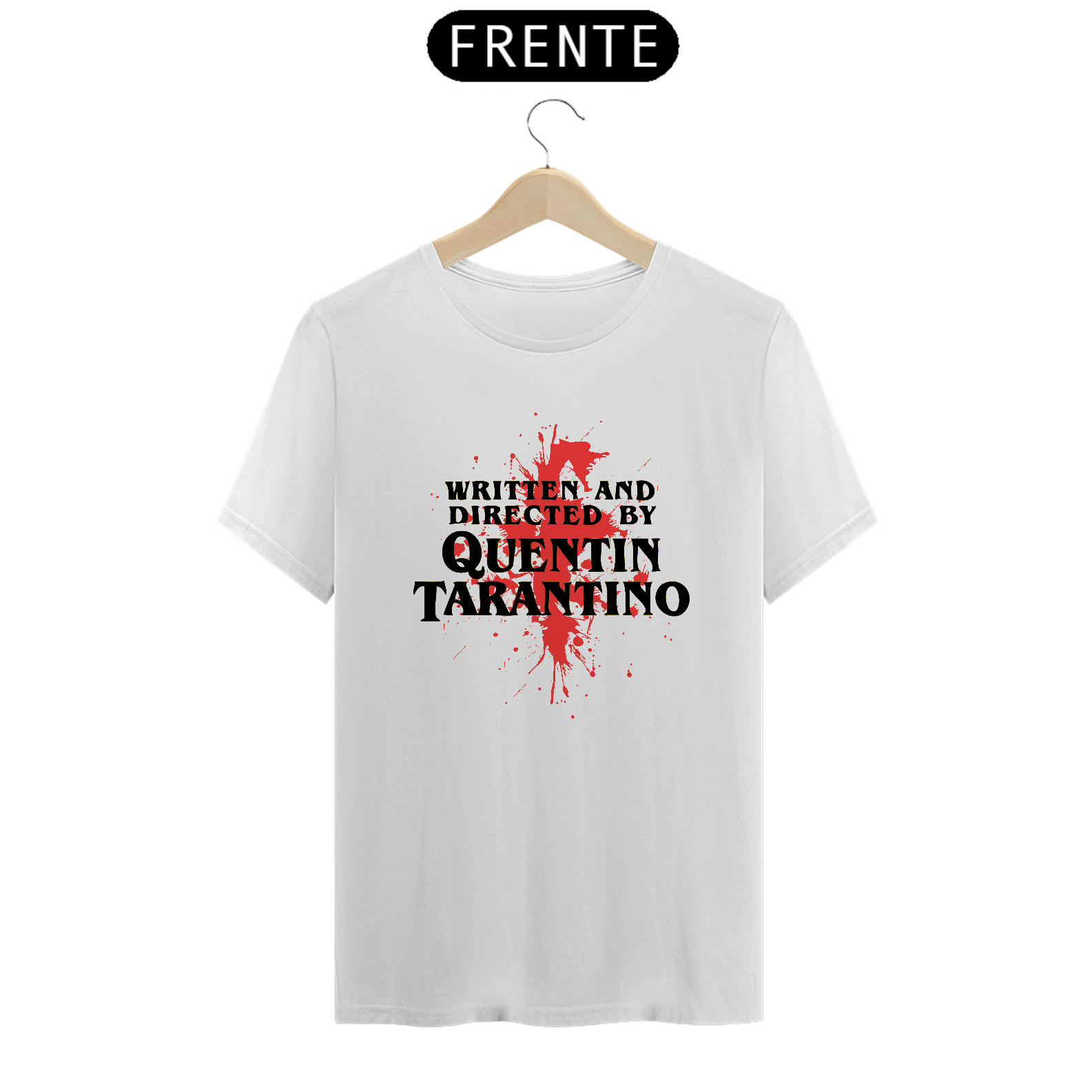 camiseta quentin tarantino - branca