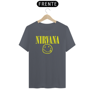 Nome do produto camiseta nirvana - logo amarelo